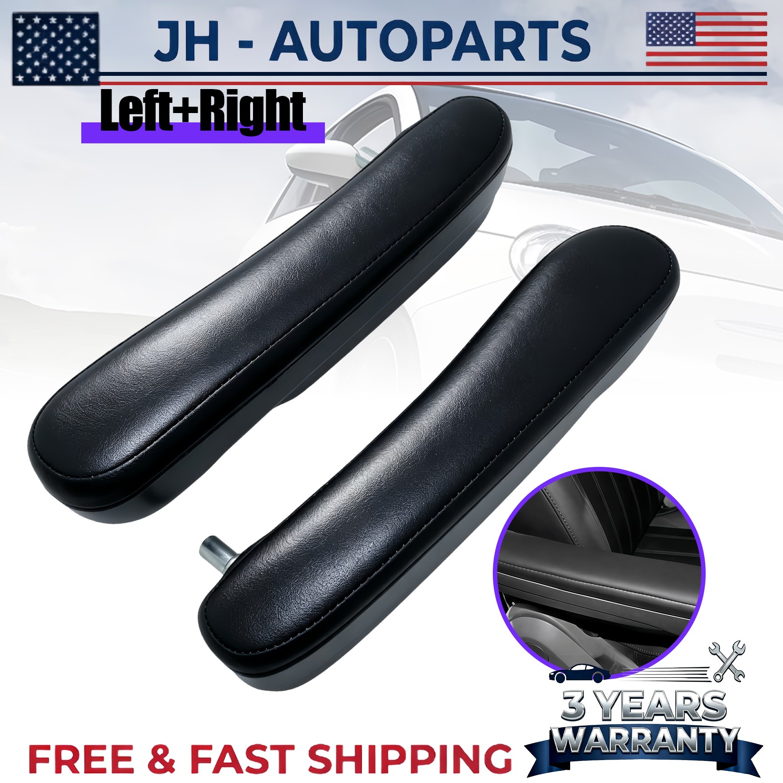 For Fiat 500 2016-2019 Front Both Left Right Inner Seat Armrest Cushion Guard