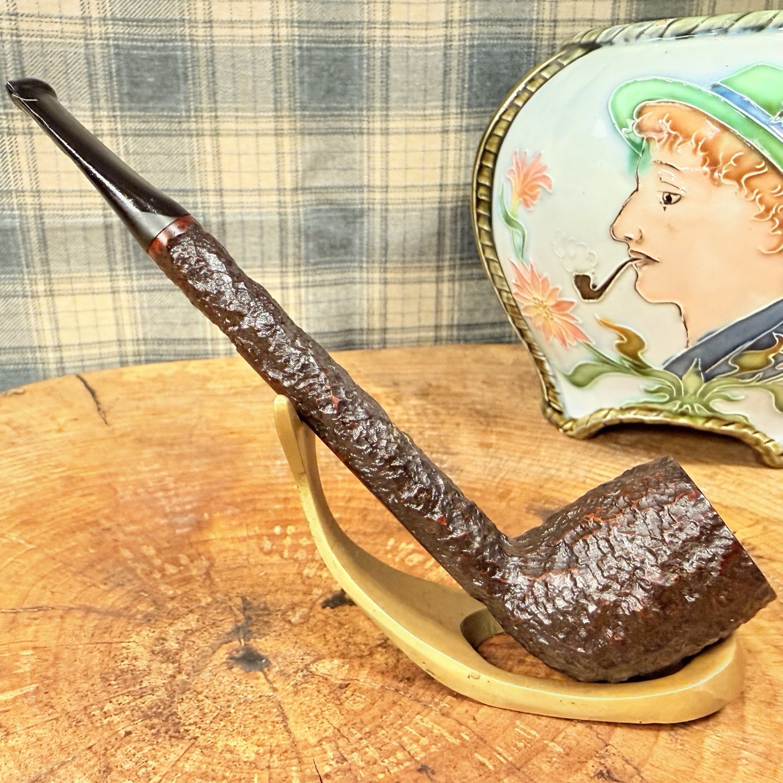 Vintage Mid-Cent AULD ERIN (Peterson’s) 263 Blasted Canadian Estate Tobacco Pipe