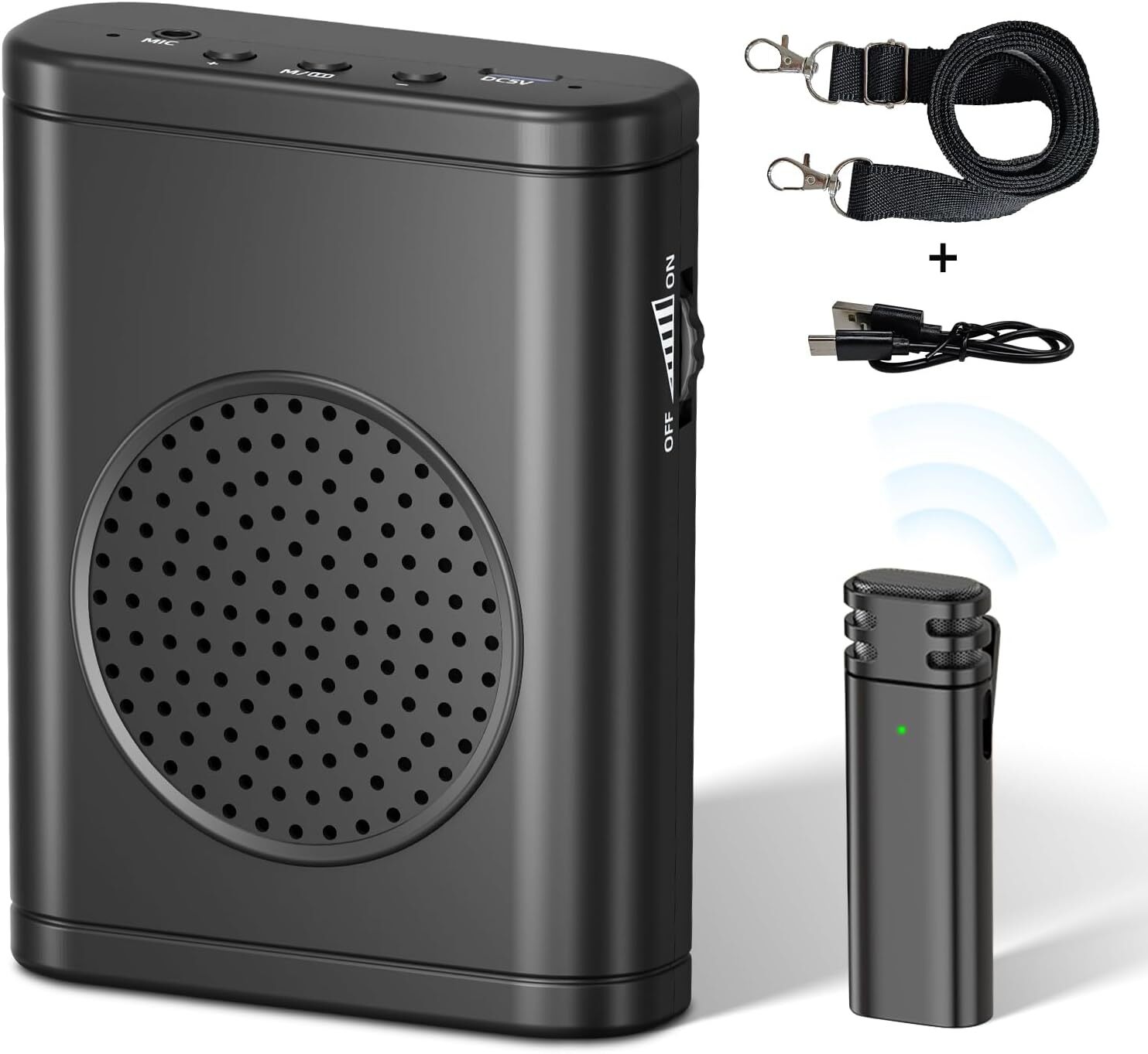 Moman S57 Voice Amplifier PA System with Wireless Lav Mic for Teachers Classroom Moman S57 Voice Amplifier PA System with Wireless Lav Mic for Teachers Classroom
