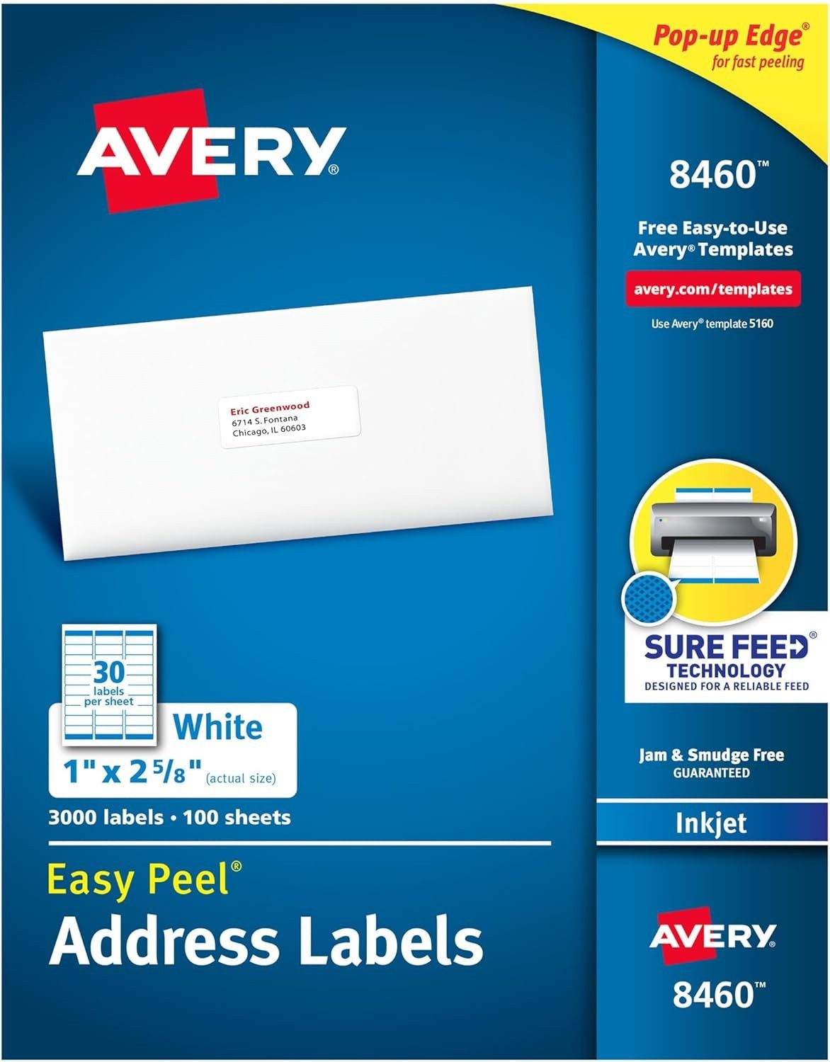 Avery 8460 Easy Peel Address Labels 1