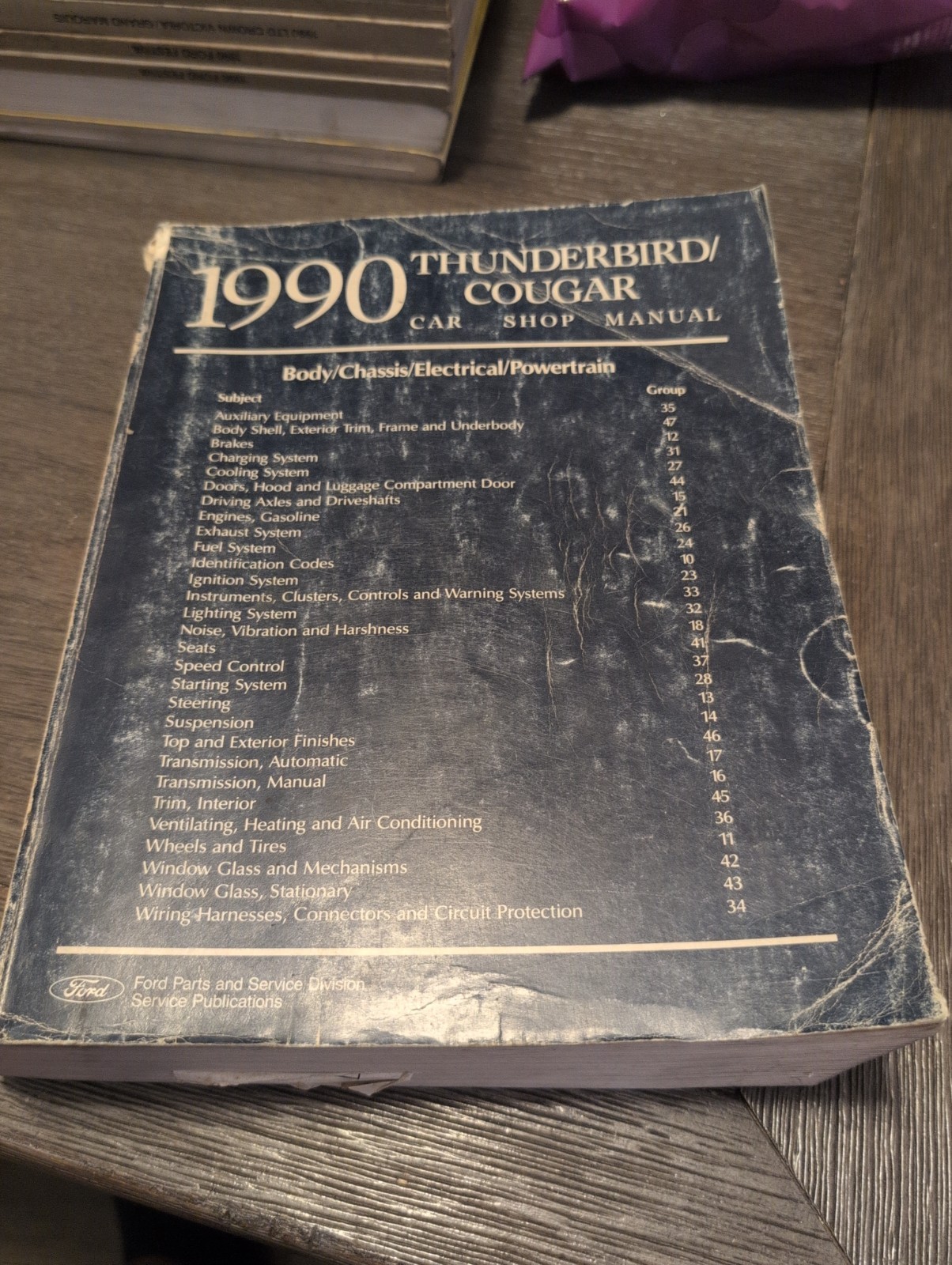 1990 Ford Thunderbird Cougar Shop Manual - Body Chassis Electrical Powertrain 1990 Ford Thunderbird Cougar Shop Manual - Body Chassis Electrical Powertrain