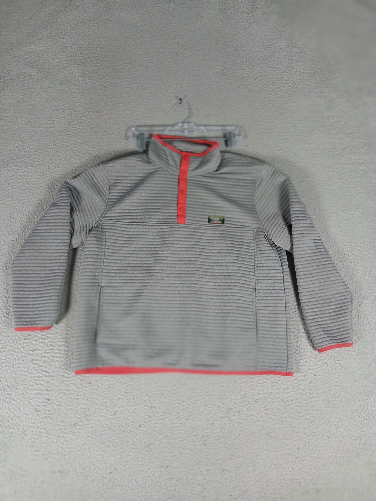L.L. Bean Airlight Knit Snap Pullover Mens XL Gray Slightly Fitted Long Sleeve