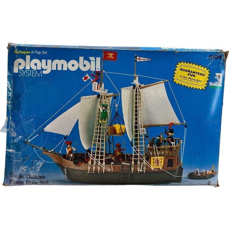 Vintage 1978 Playmobil 3550 Schaper Pirate Ship Set w/ Original Box Incomplete 7 Vintage 1978 Playmobil 3550 Schaper Pirate Ship Set w/ Original Box Incomplete 7