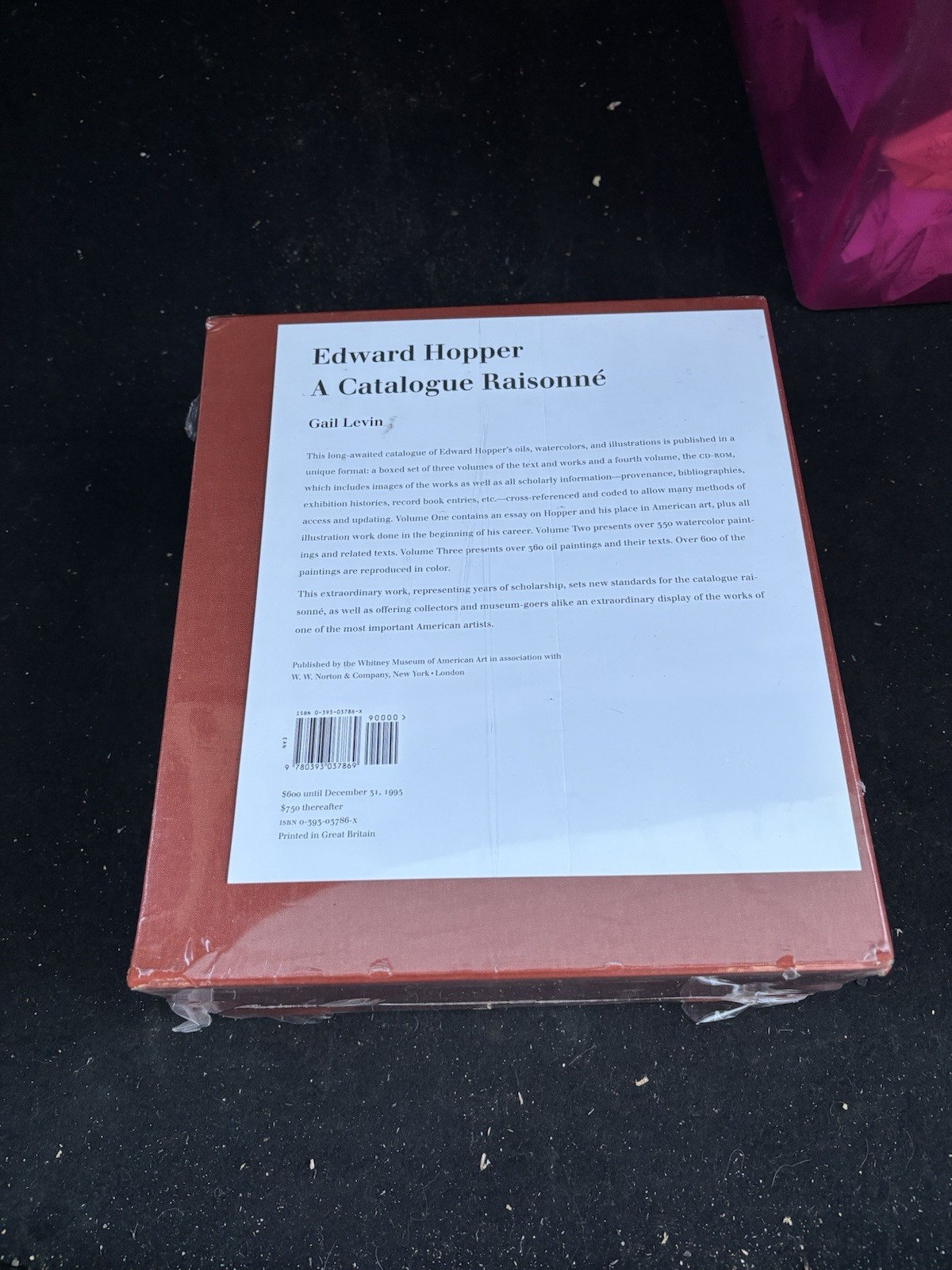 Edward Hopper A Catalogue Raisonnè Levin Gail Book Set New Factory Sealed Edward Hopper A Catalogue Raisonnè Levin Gail Book Set New Factory Sealed