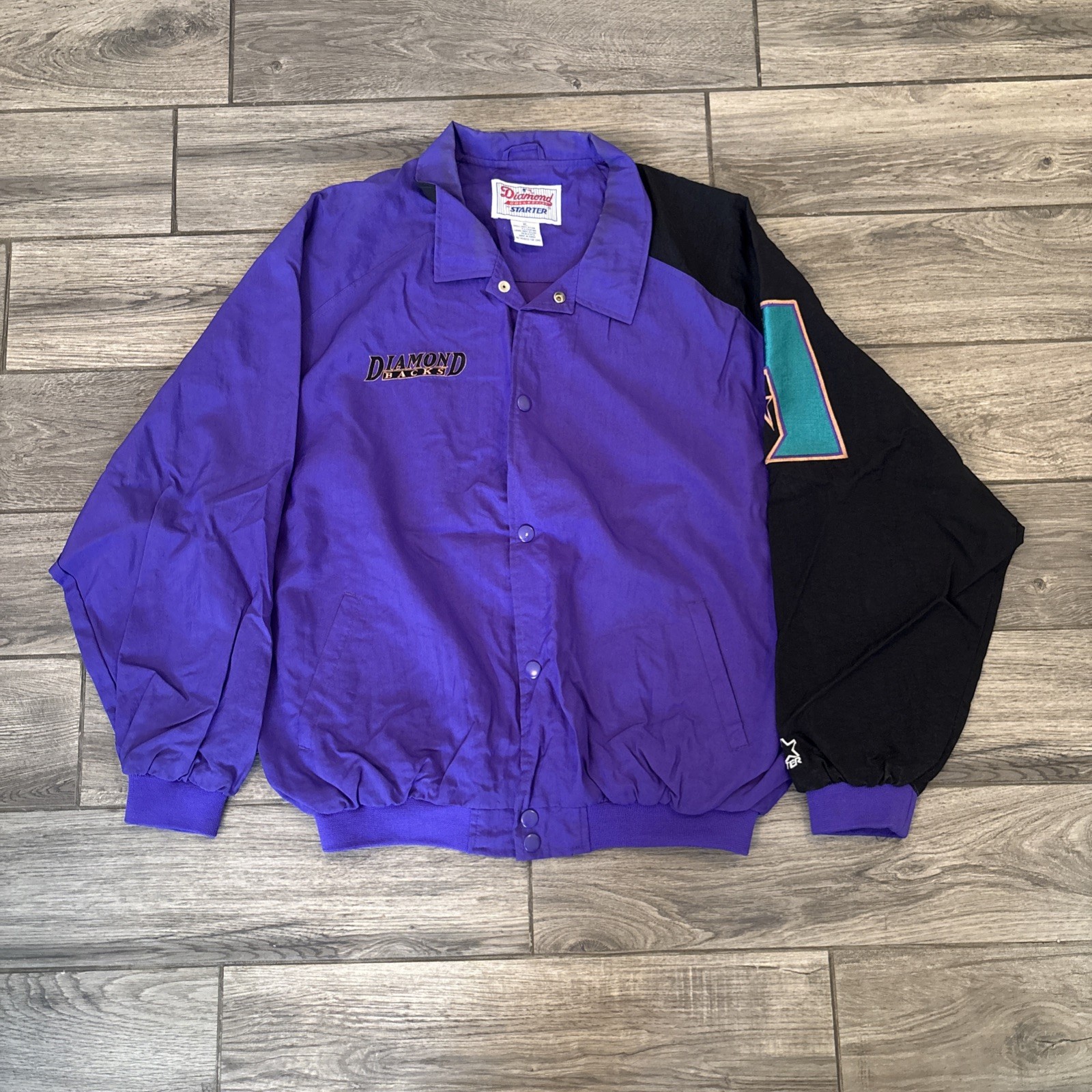 Vintage 90s Arizona Diamondbacks Purple MLB Starter Jacket Size XL XLarge Vintage 90s Arizona Diamondbacks Purple MLB Starter Jacket Size XL XLarge