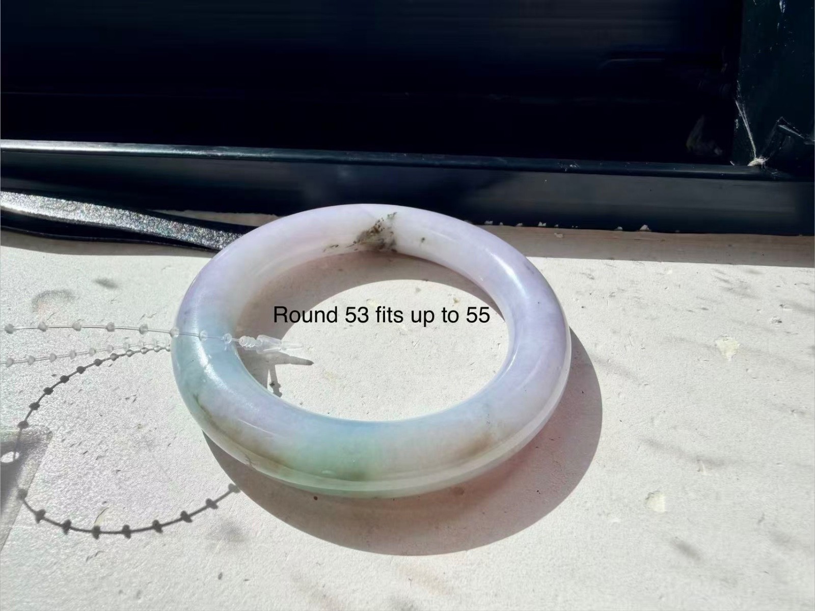 jadeite burma bangle 53 monet purple green translucent jelly type A Burmese jade jadeite burma bangle 53 monet purple green translucent jelly type A Burmese jade
