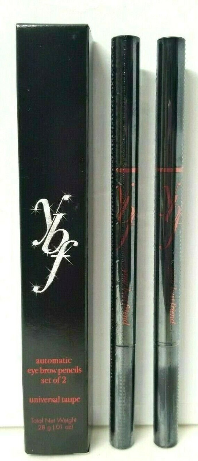 YBF Automatic Eyebrow pencils Set of 2 Universal Taupe 0.01 oz each Sealed NEW YBF Automatic Eyebrow pencils Set of 2 Universal Taupe 0.01 oz each Sealed NEW