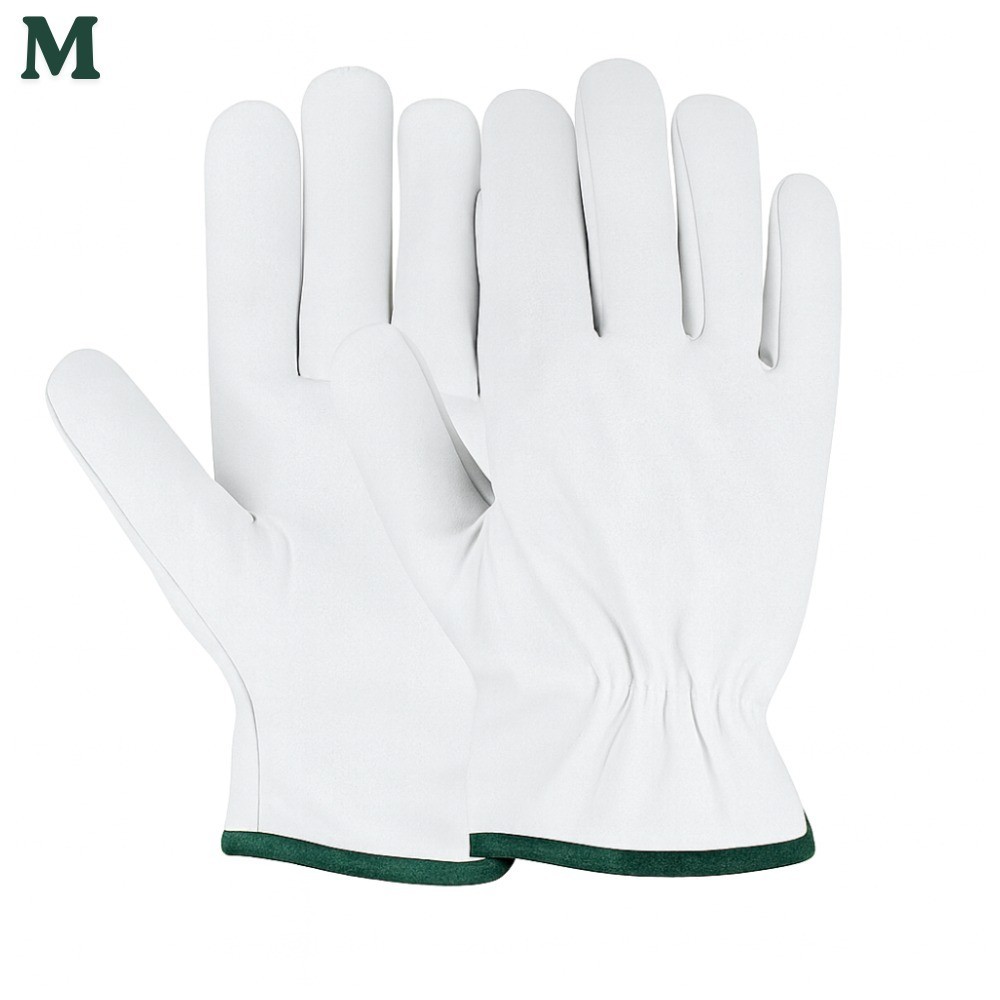 12 Pairs Genuine Goatskin Safety Gloves – Durable, Comfortable & Versatile Work