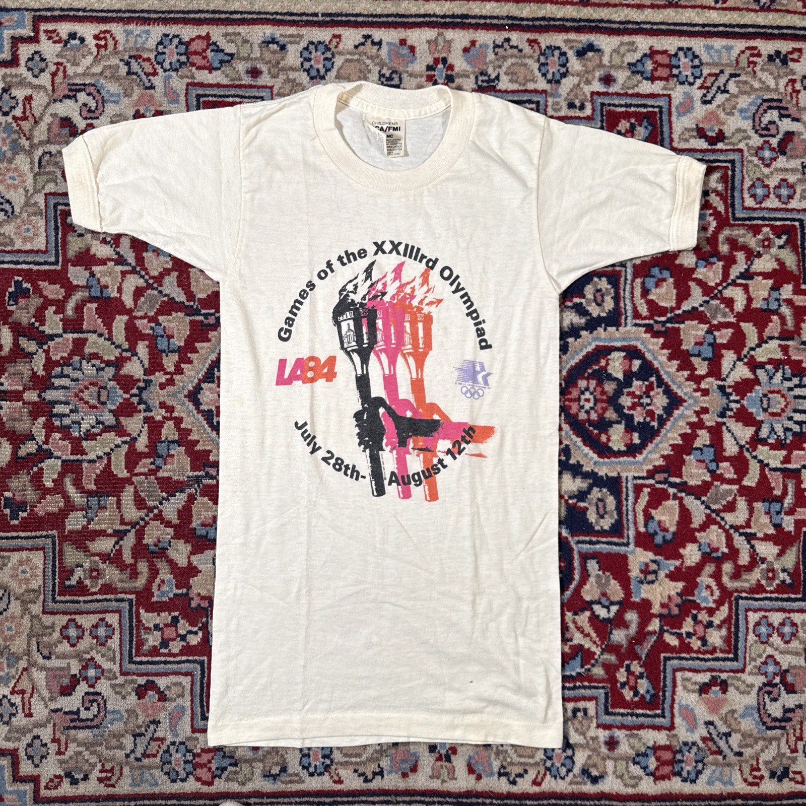 Vintage 1984 Summer Olympics Opening Ceremonies White Children’s Vtg 80s