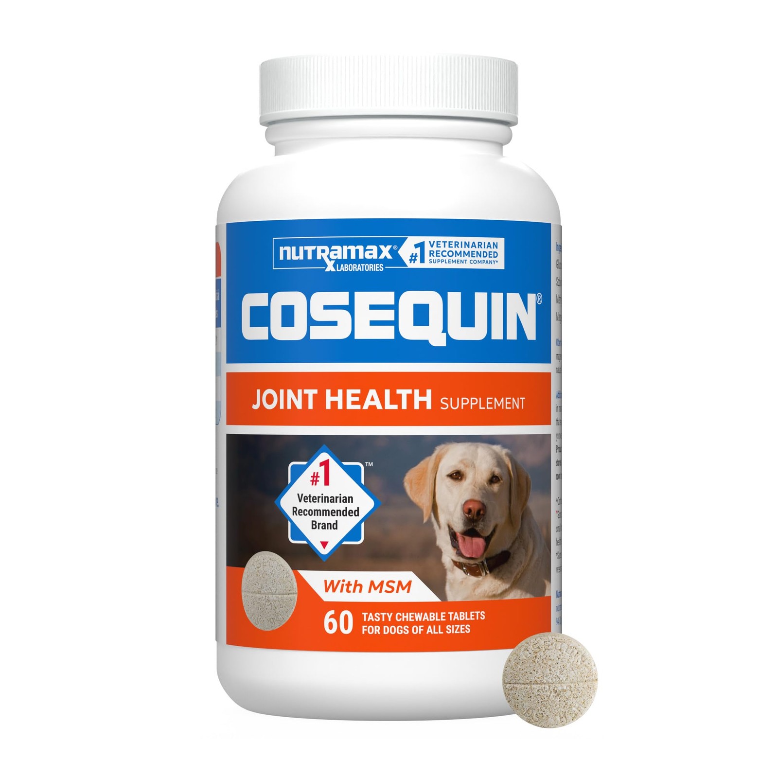 Nutramax Cosequin Joint Supplement, Glucosamine for Dogs, Chew Tabs, 60ct Nutramax Cosequin Joint Supplement, Glucosamine for Dogs, Chew Tabs, 60ct