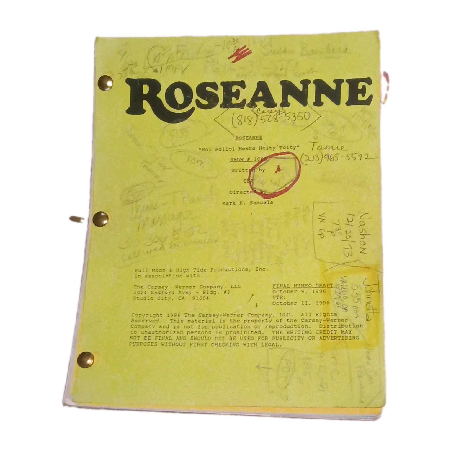 Roseanne Original TV Script Episode \ Roseanne Original TV Script Episode \