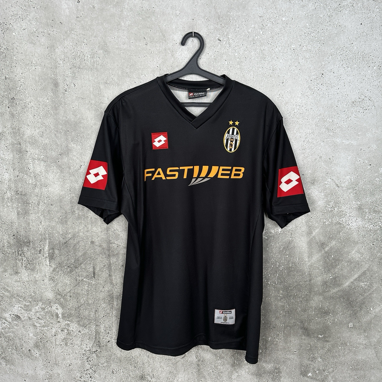 JUVENTUS 2001 2002 AWAY FOOTBALL SHIRT LOTTO JERSEY SIZE XL