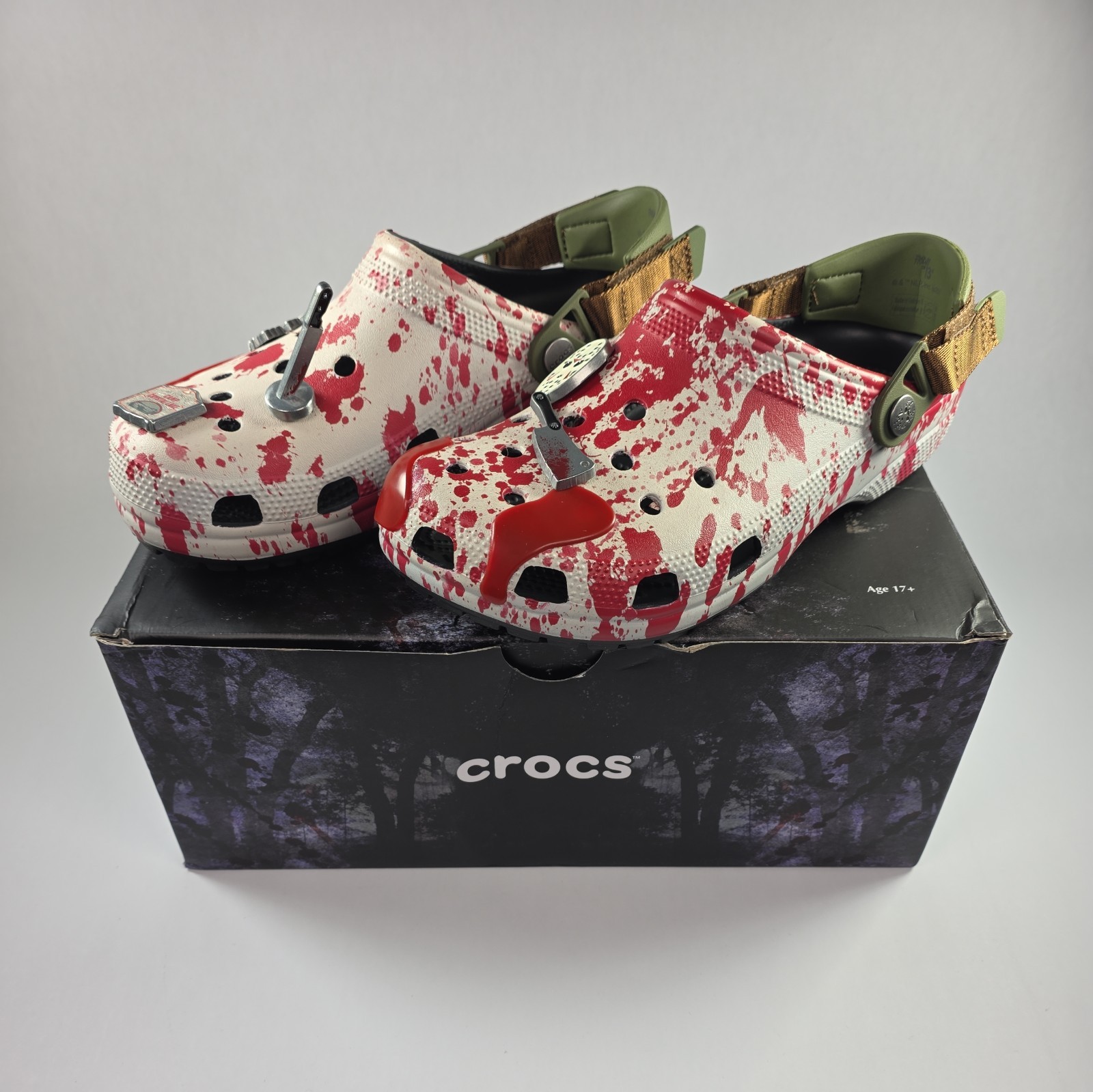 CROCS Classic Friday The 13th Jason Vorhees Clogs Mens 9 Womens 11 Slip On Shoes