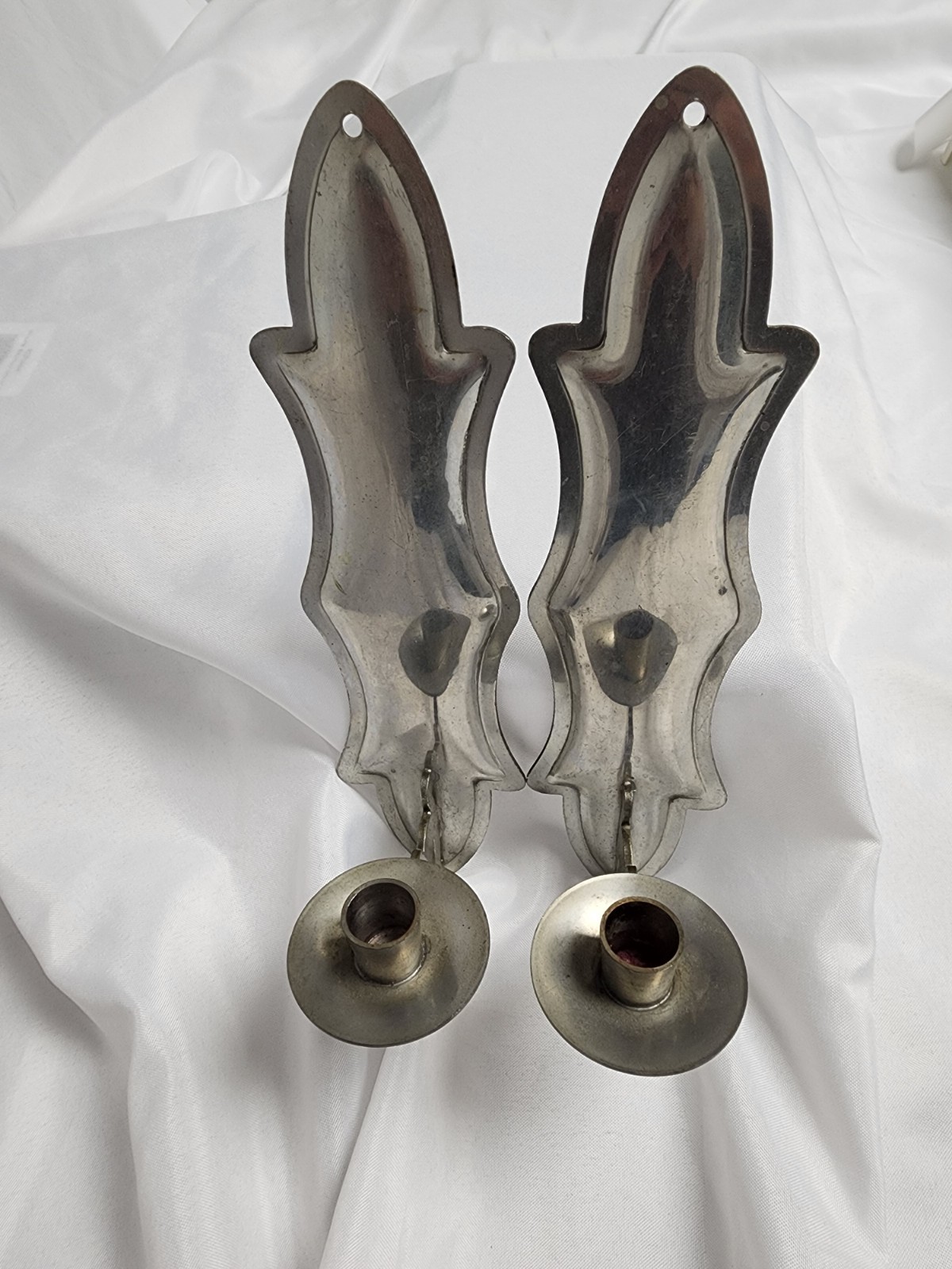 Vintage Stieff Wall Mount Sconces Hanging Pewter Candle Holders Baltimore MD. Vintage Stieff Wall Mount Sconces Hanging Pewter Candle Holders Baltimore MD.