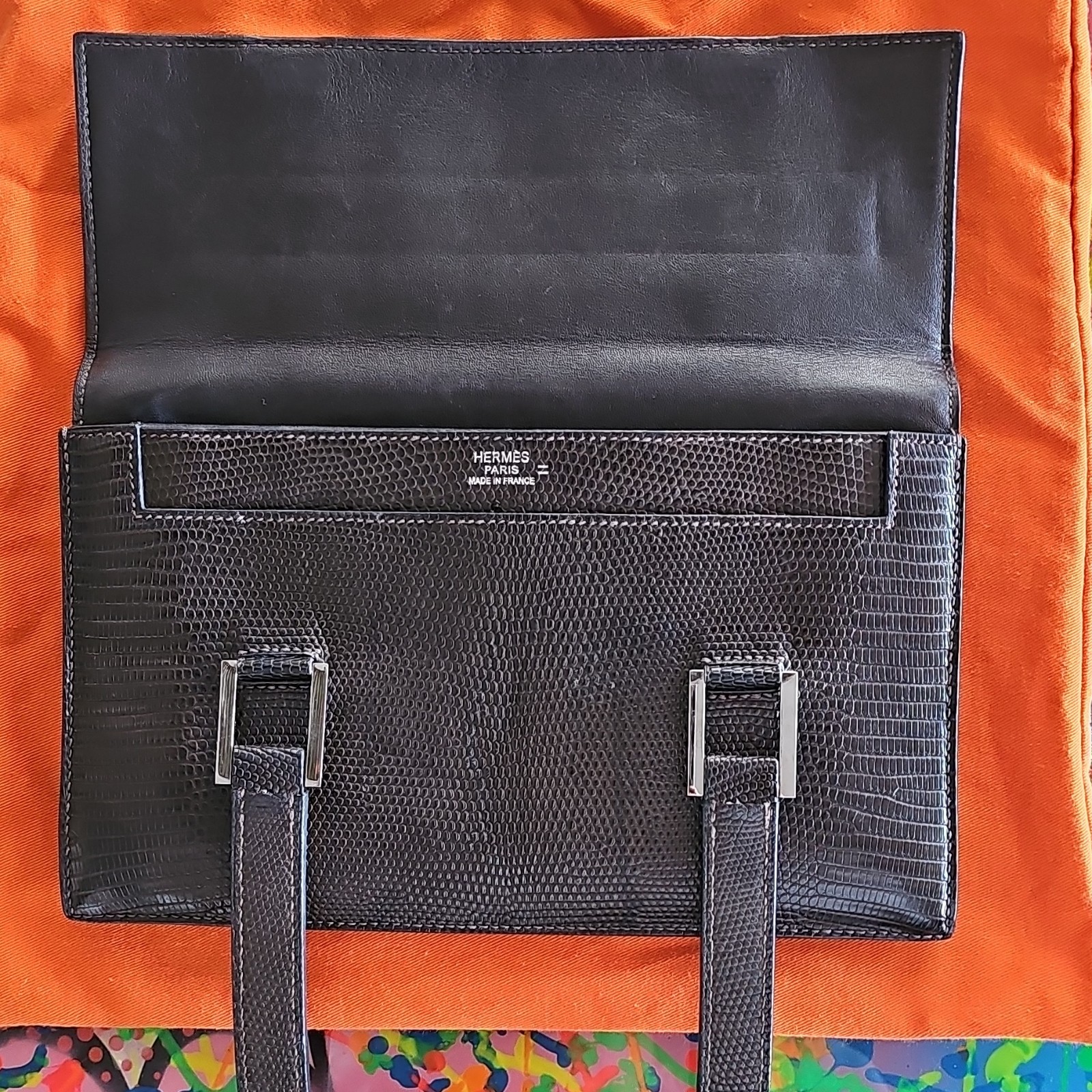 HERMÈS Black Small Satchel Top Handle Bag Silver Hardware Buckle, AUTHENTIC HERMÈS Black Small Satchel Top Handle Bag Silver Hardware Buckle, AUTHENTIC