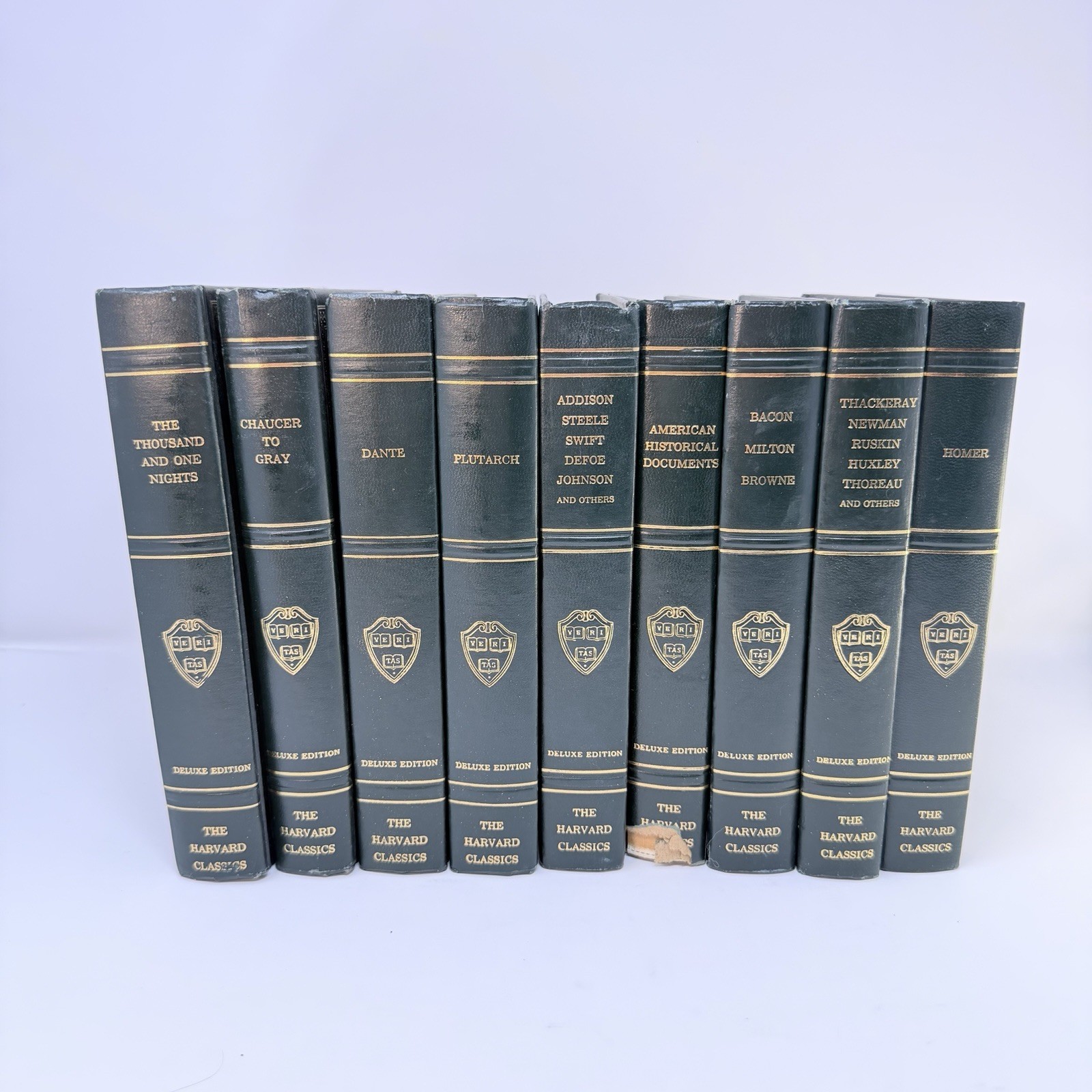 Harvard Classics 1969 Deluxe Edition Set Of 9 Books Bonded Leather Homer, Plato Harvard Classics 1969 Deluxe Edition Set Of 9 Books Bonded Leather Homer, Plato