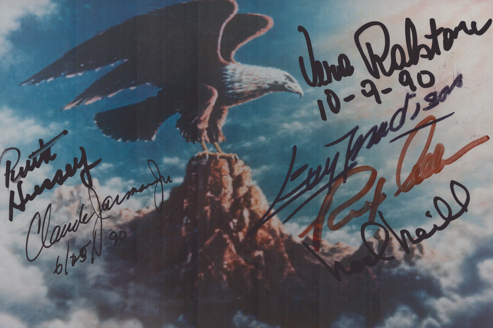 REPUBLIC PICTURES - AUTOGRAPHED SIGNED PHOTOGRAPH CIRCA 1990 WITH CO-SIGNERS