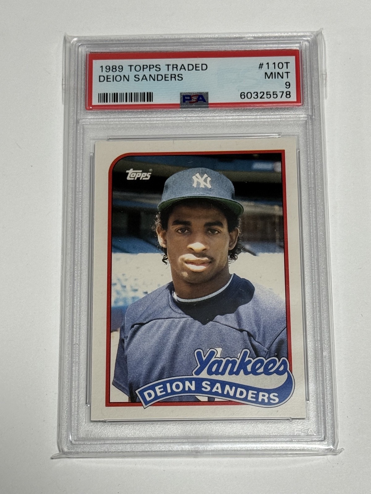 1989 Topps Traded - Deion Sanders #110T ROOKIE RC GRADED PSA 9 1989 Topps Traded - Deion Sanders #110T ROOKIE RC GRADED PSA 9