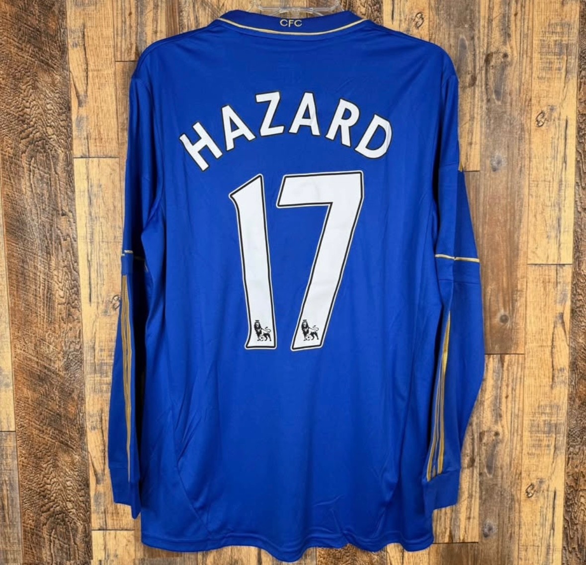 FC Chelsea 2012-13 Home Long Sleeve Men’s M Soccer Jersey HAZARD #17