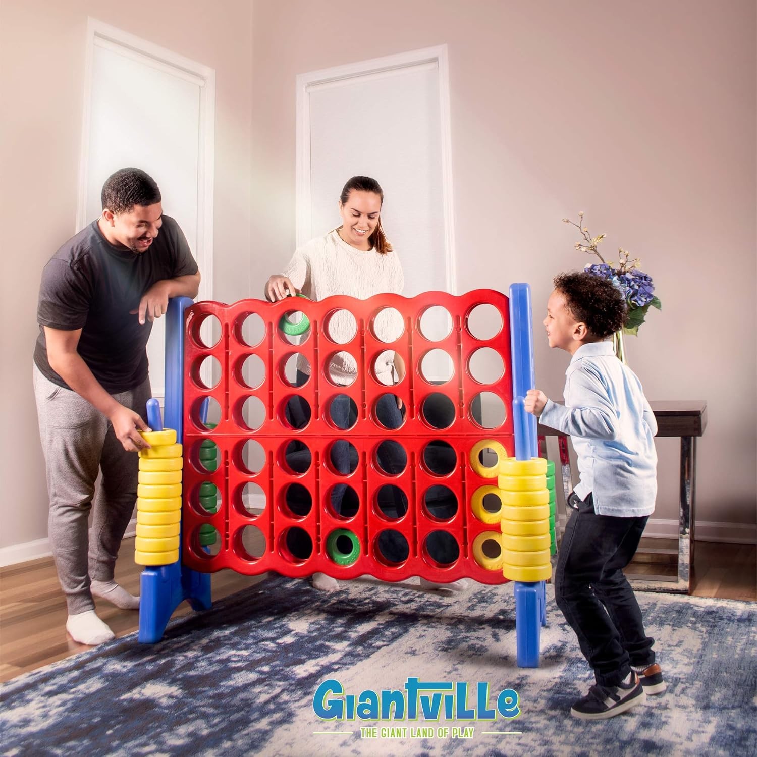 Durable Waterproof, RED-BLUE - Giantville Giant 4 in a Row Connect Game