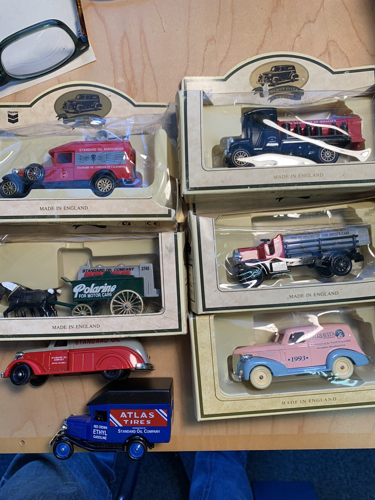 Chevron Standard Oil Red Crown / Lledo Commemorative Models - Lot of 7 Die Cast