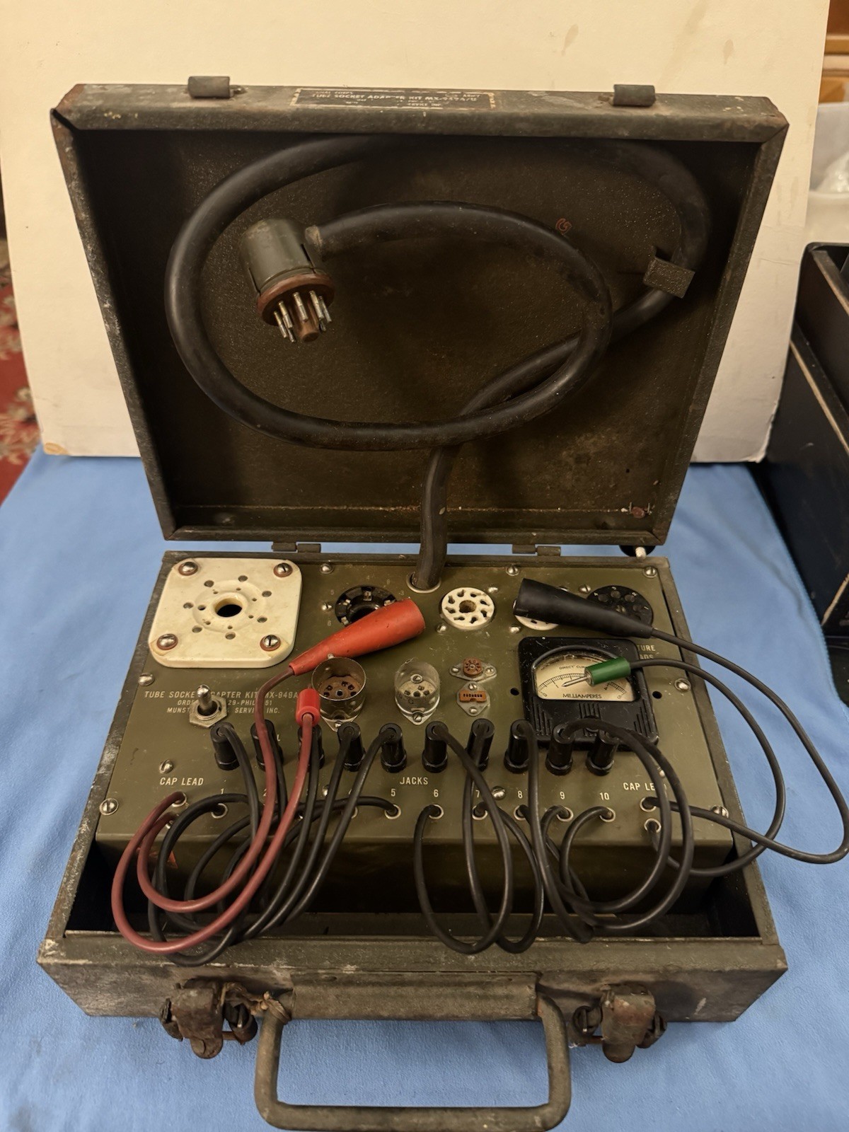 RARE 1940’s-50’s US ARMY Munston MC-949A/U Vacuum Tube Test Station Electronics RARE 1940’s-50’s US ARMY Munston MC-949A/U Vacuum Tube Test Station Electronics