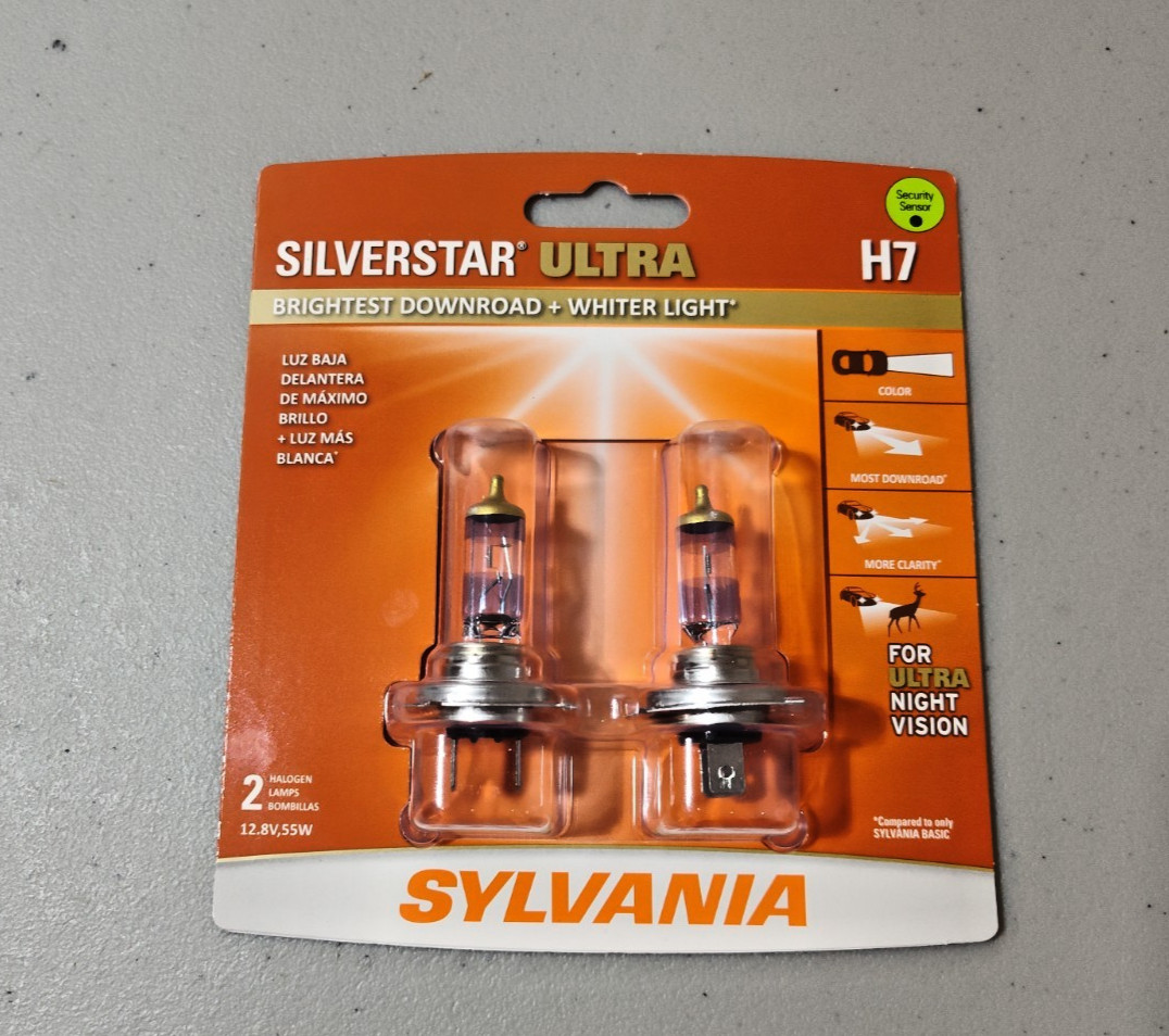 🍕Sylvania SILVERSTAR ULTRA Headlight bulb H7SU.BP2