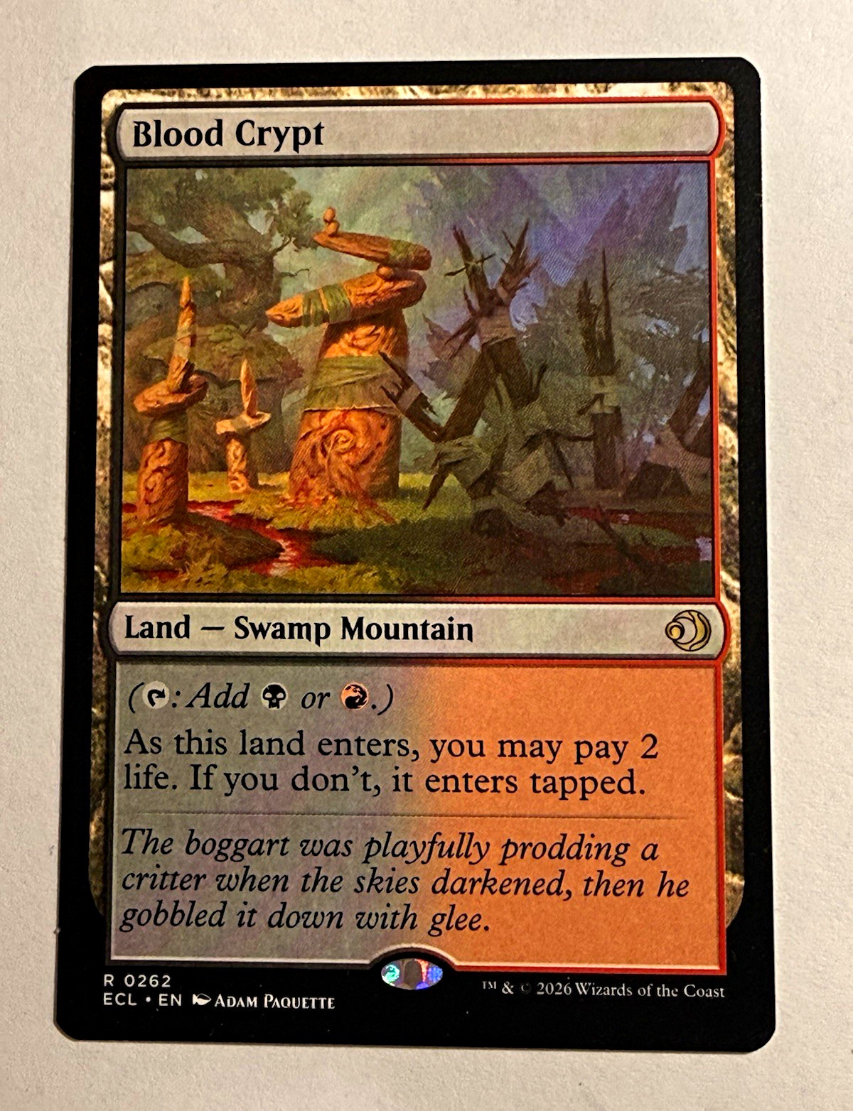 Blood Crypt 0262 Rare Land (NM)