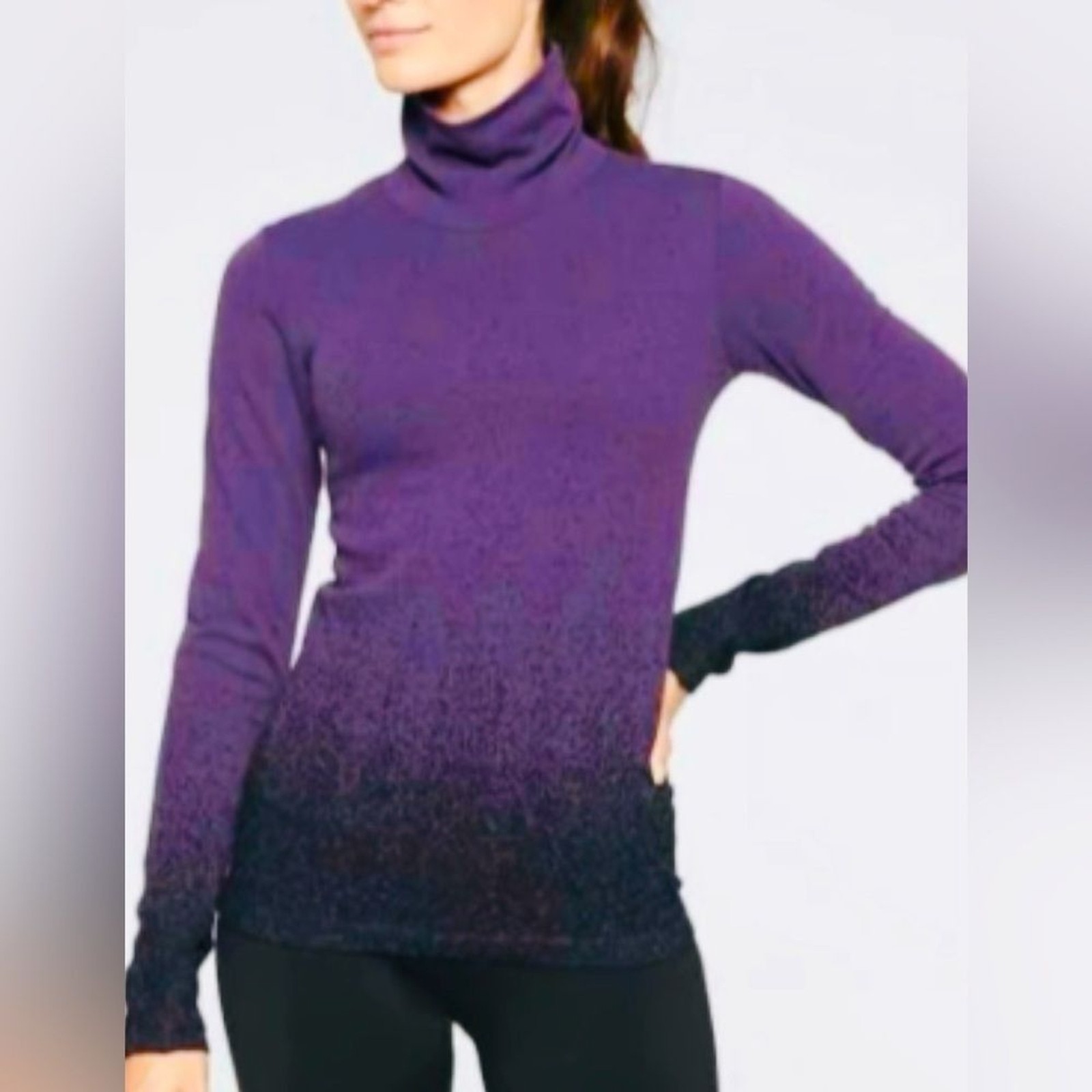 Athleta Flurry Base Purple to Black Top Athleta Flurry Base Purple to Black Top