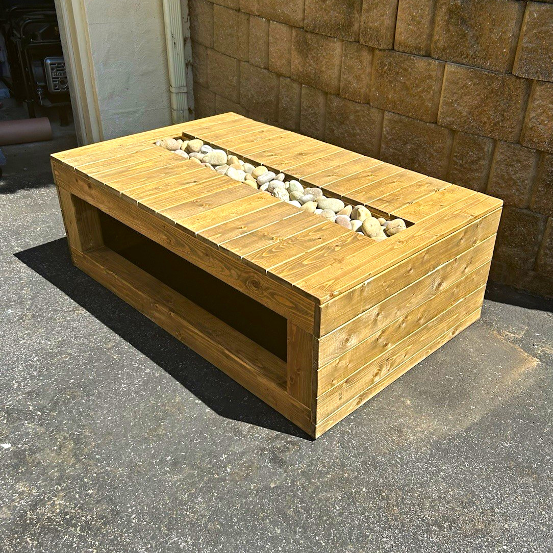 Wood Rectangular Coffee Table 60x36x30 Brown Pebble Inlay Top. I will deliver. Wood Rectangular Coffee Table 60x36x30 Brown Pebble Inlay Top. I will deliver.