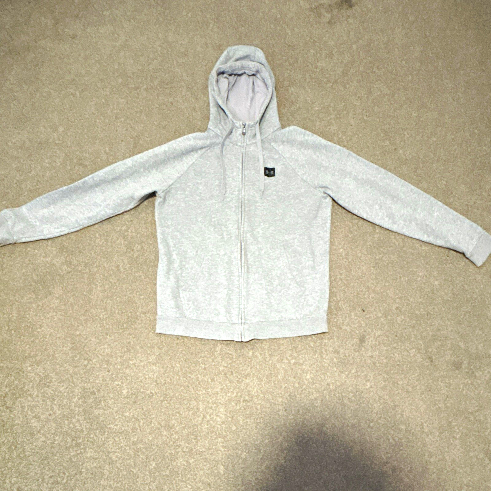 Under Armour Men’s Gray Full Zip Hooded Fleece Hoodie w/ Pockets Size M