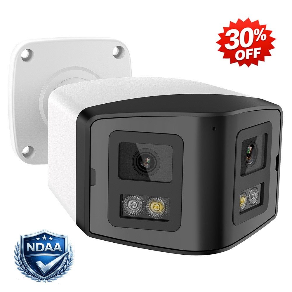 NDAA compliant Vikylin Dual Lens 170° 4MP Full Color IP Camera 2-Way Talk US