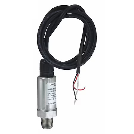 Dwyer Instruments 628-12-Gh-P1-E1-S1 Transmitter, 0 To 200 Psi, 36 In Lead Dwyer Instruments 628-12-Gh-P1-E1-S1 Transmitter, 0 To 200 Psi, 36 In Lead
