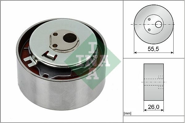 1 x tensioner pulley timing belt INA 531 0778 10 for Fiat Panda Punto