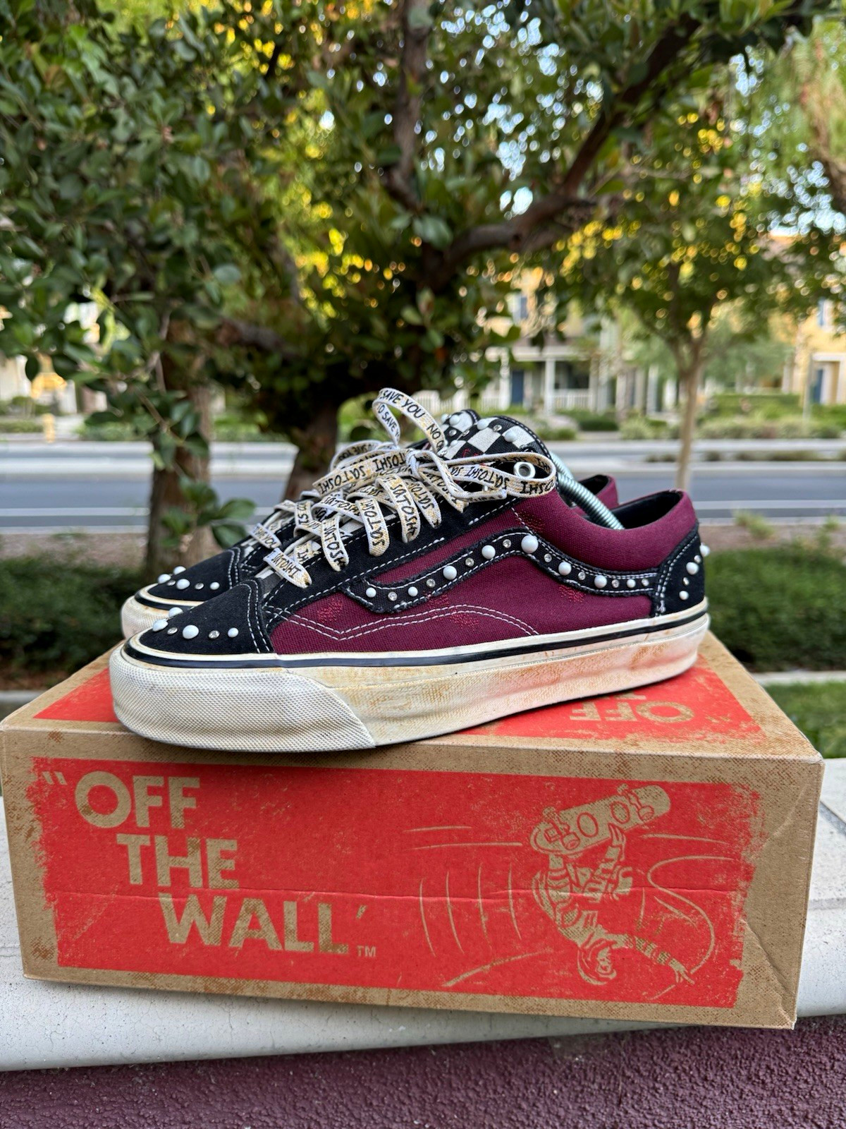 VANS OTW Old Skool Reissue 36 Port Royale Burgundy Skate Shoes US Men 9.5 VANS OTW Old Skool Reissue 36 Port Royale Burgundy Skate Shoes US Men 9.5