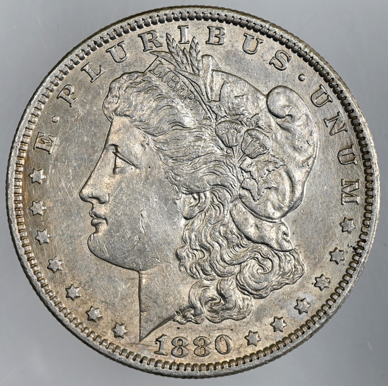 1880-O  $1 MORGAN SILVER DOLLAR   XF/AU DETAILS  