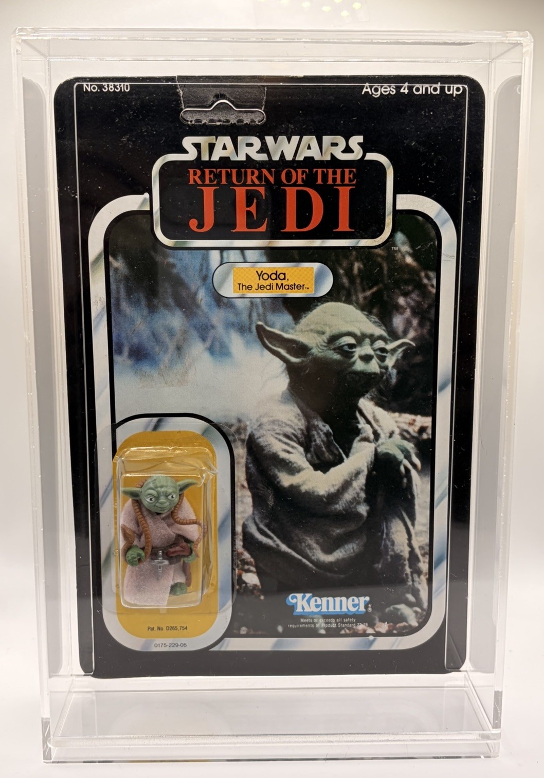 Vintage Kenner Star Wars ROTJ Brown Snake Yoda 77 Back, Unpunched, MOC