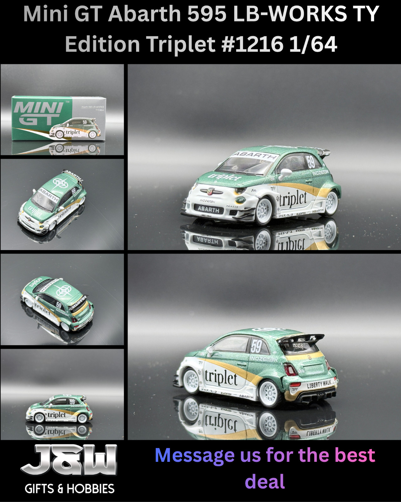 Mini GT Abarth 595 LB-WORKS TY Edition #1216 1/64
