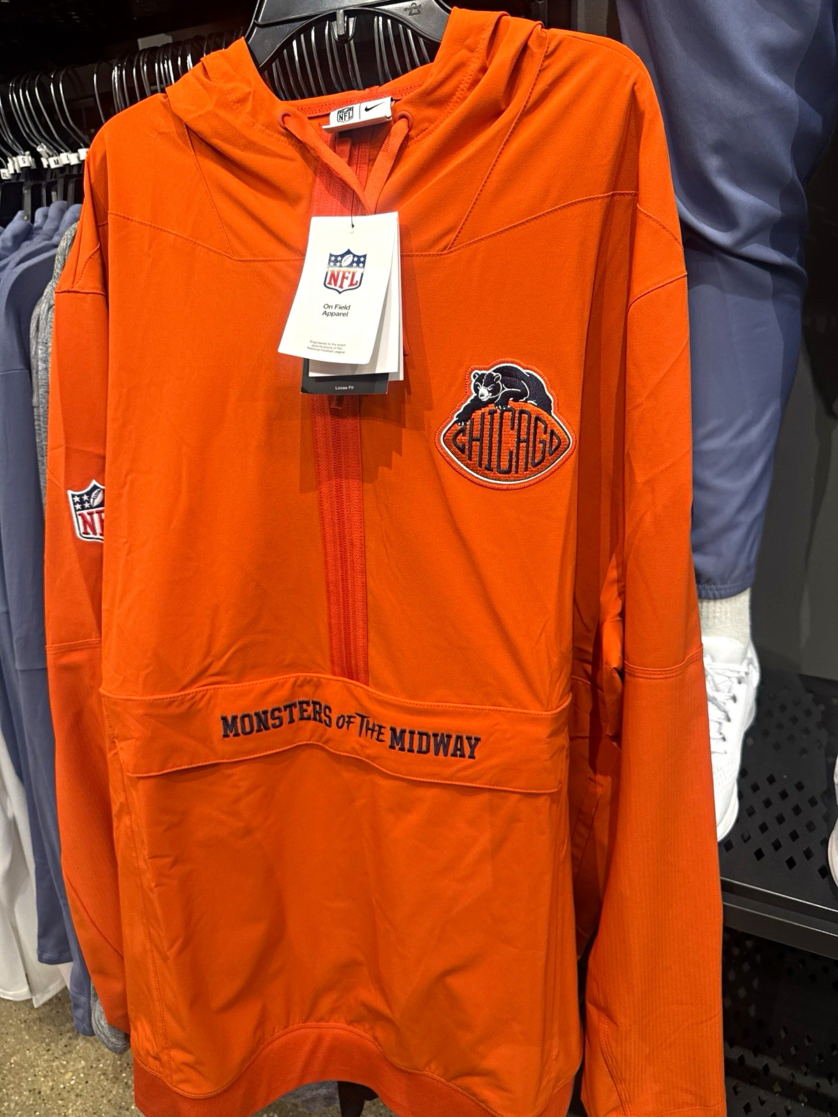 Nike Chicago Bears NFL Orange Hoodie \ Nike Chicago Bears NFL Orange Hoodie \