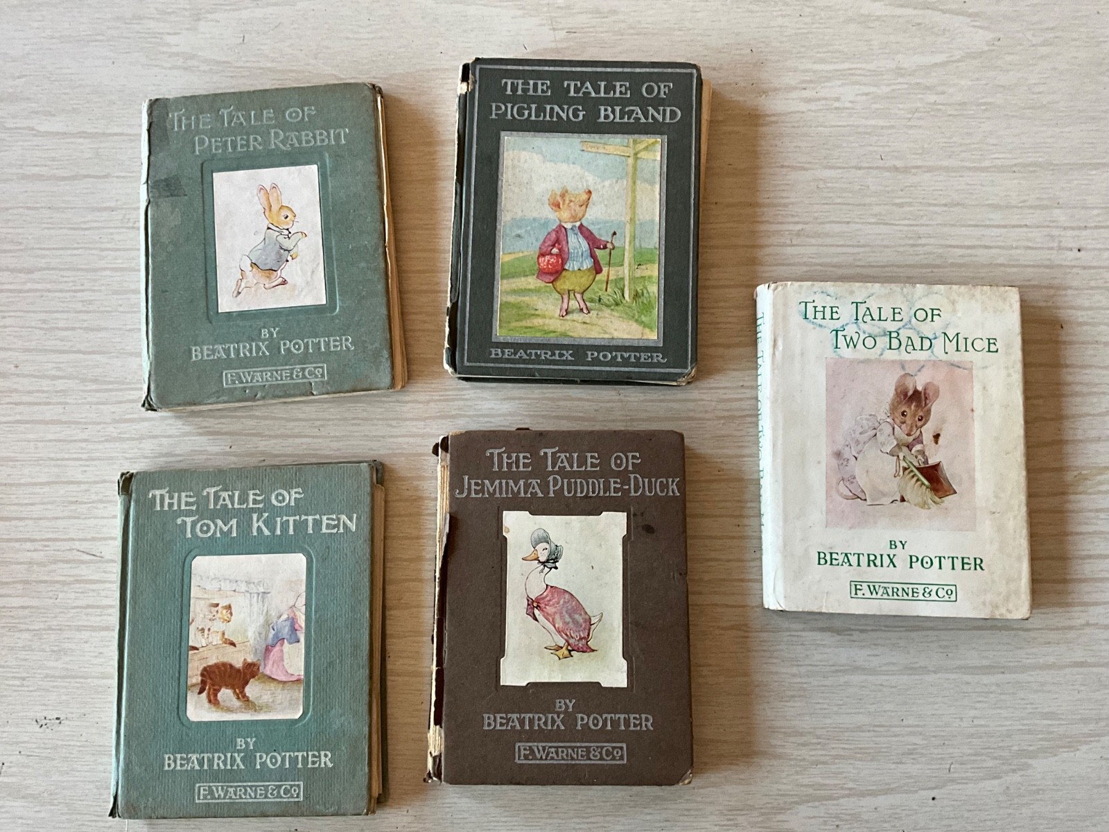 VTG Peter Rabbit Library Beatrix Potter Frederick Warne & Co Books HC Lot of 13