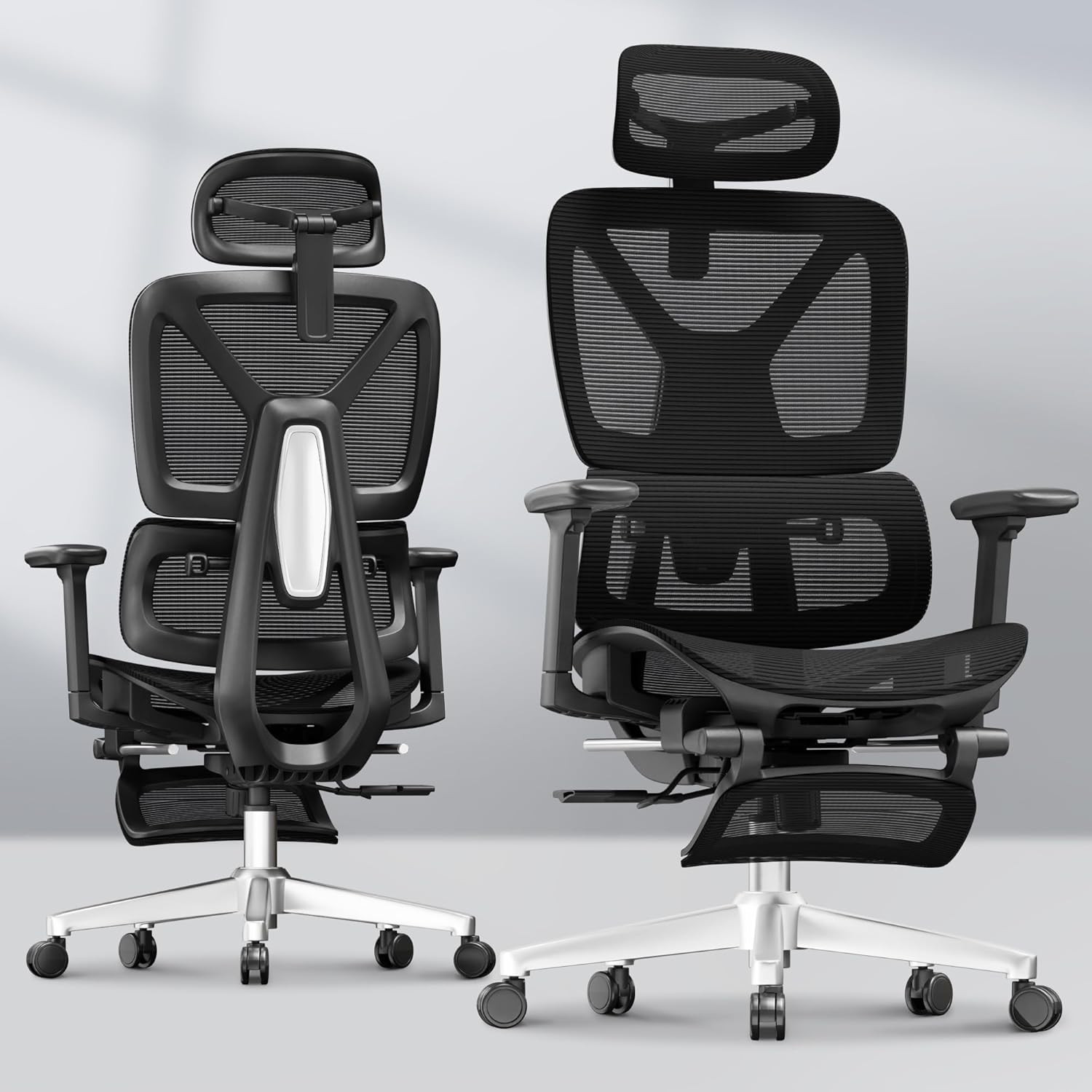 FLEXISPOT Ergox Premium Ergonomic Office Chair with Footrest- Adjustable 3D Armr
