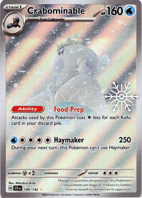 Crabominable 149/142 - Holiday Calendar Sealed - DMG Creased Crabominable 149/142 - Holiday Calendar Sealed - DMG Creased