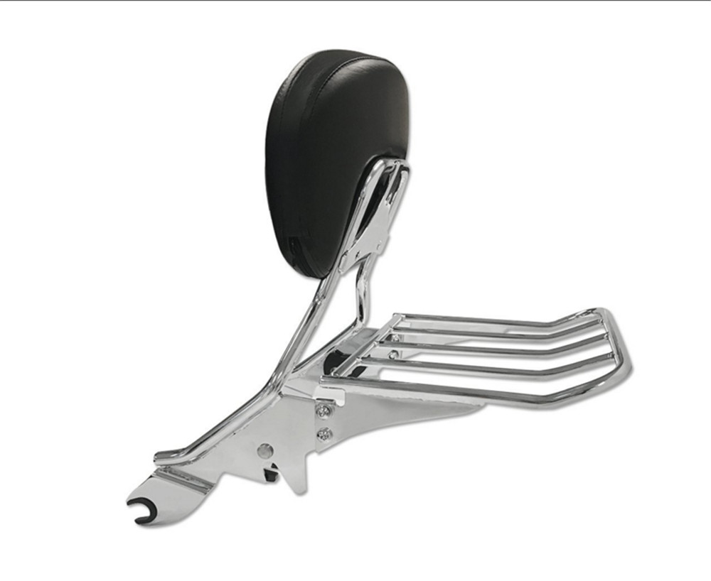 Chrome Backrest Sissy Bar w/ Luggage Rack For Harley Touring 09-17 Road Glide
