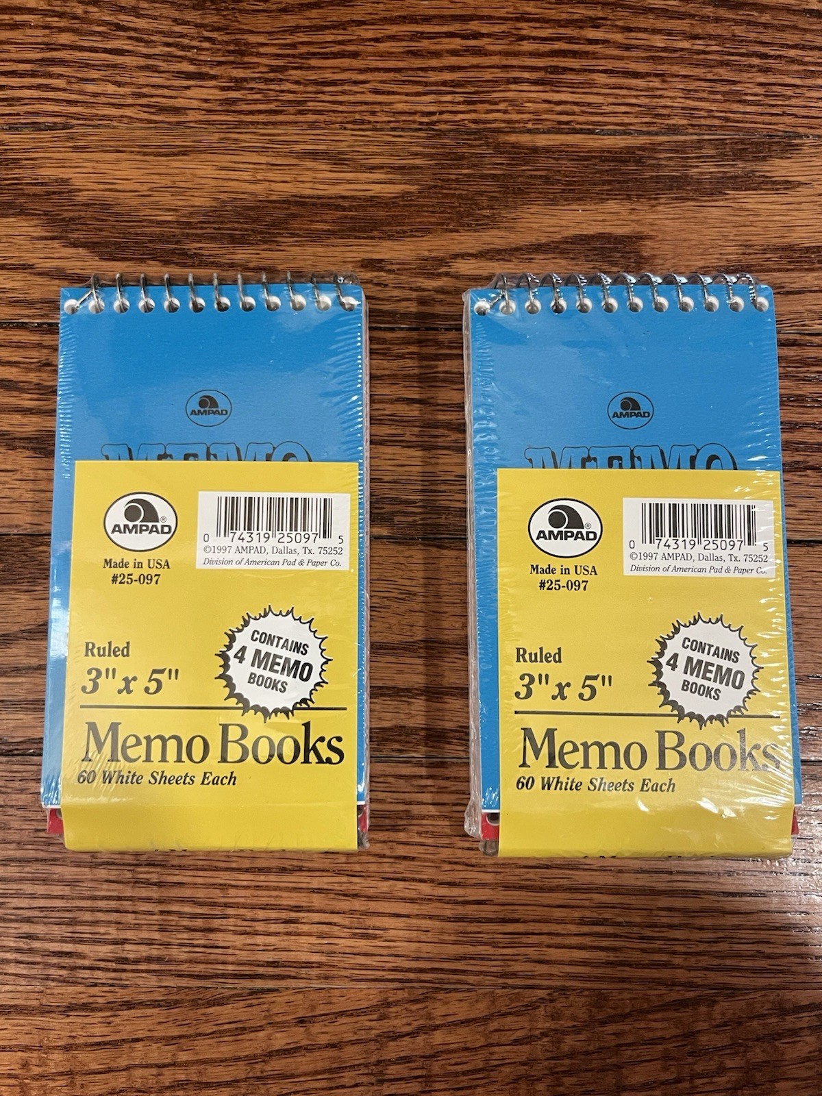 8 Vtg Wirebound Pocket Memo Pad Book Ampad Made In USA 3 8 Vtg Wirebound Pocket Memo Pad Book Ampad Made In USA 3