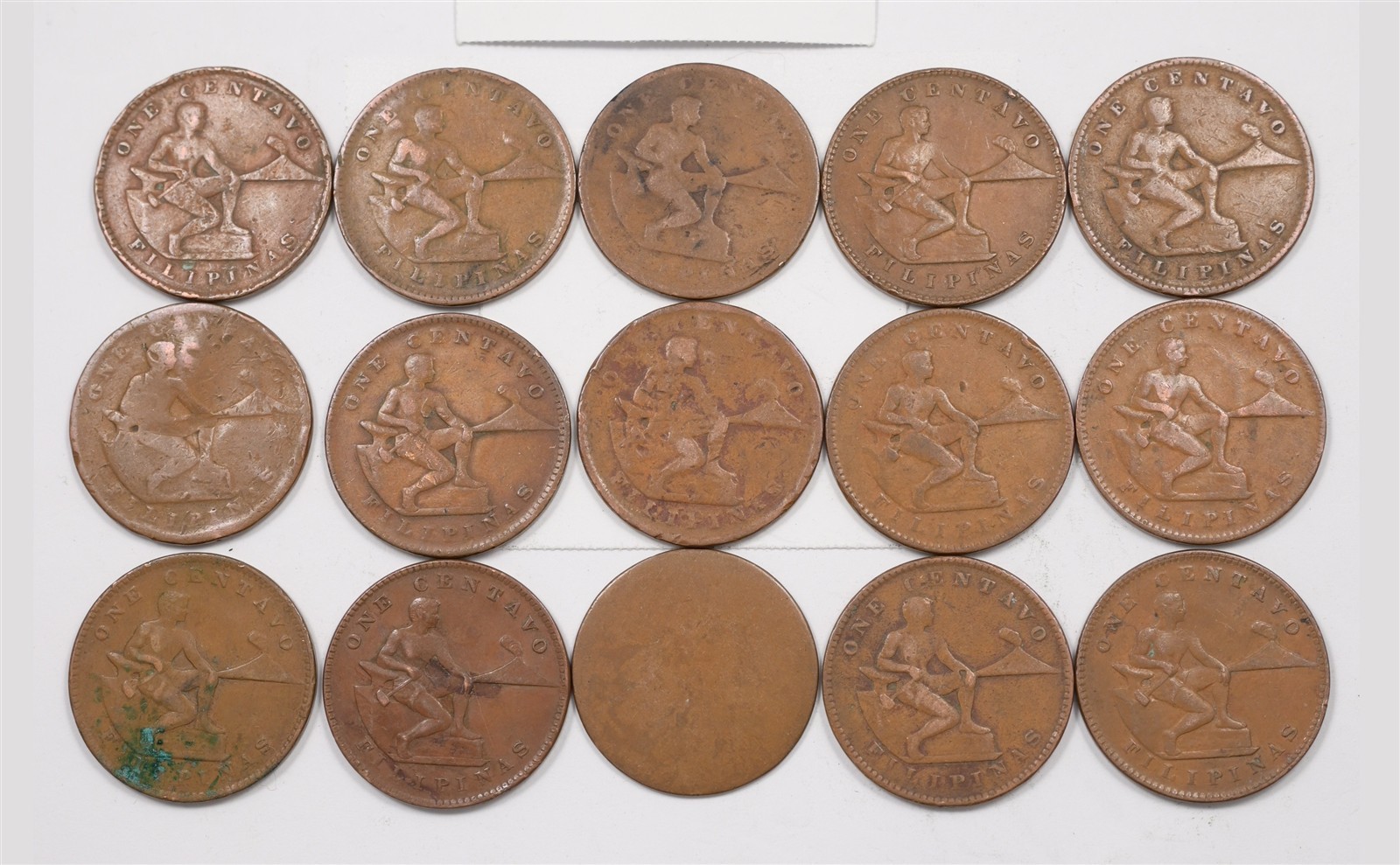 Philippines 1930s-1940s WWII Vintage Centavo Lot of 15, P191823