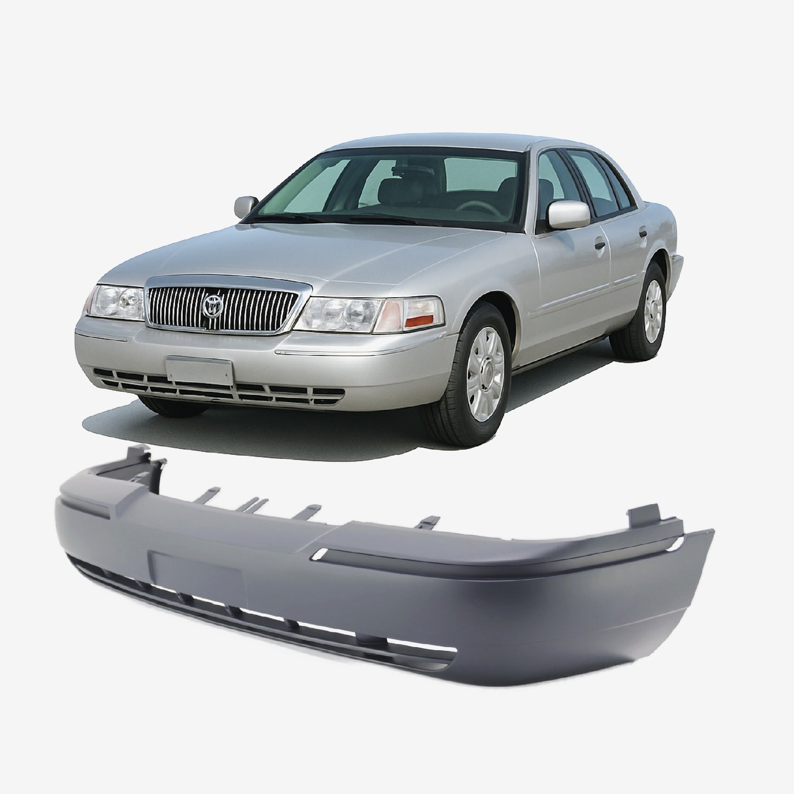 2003-2005 Mercury Grand Marquis Sedan Front Bumper Cover FO1000518 3W3Z17D957BA
