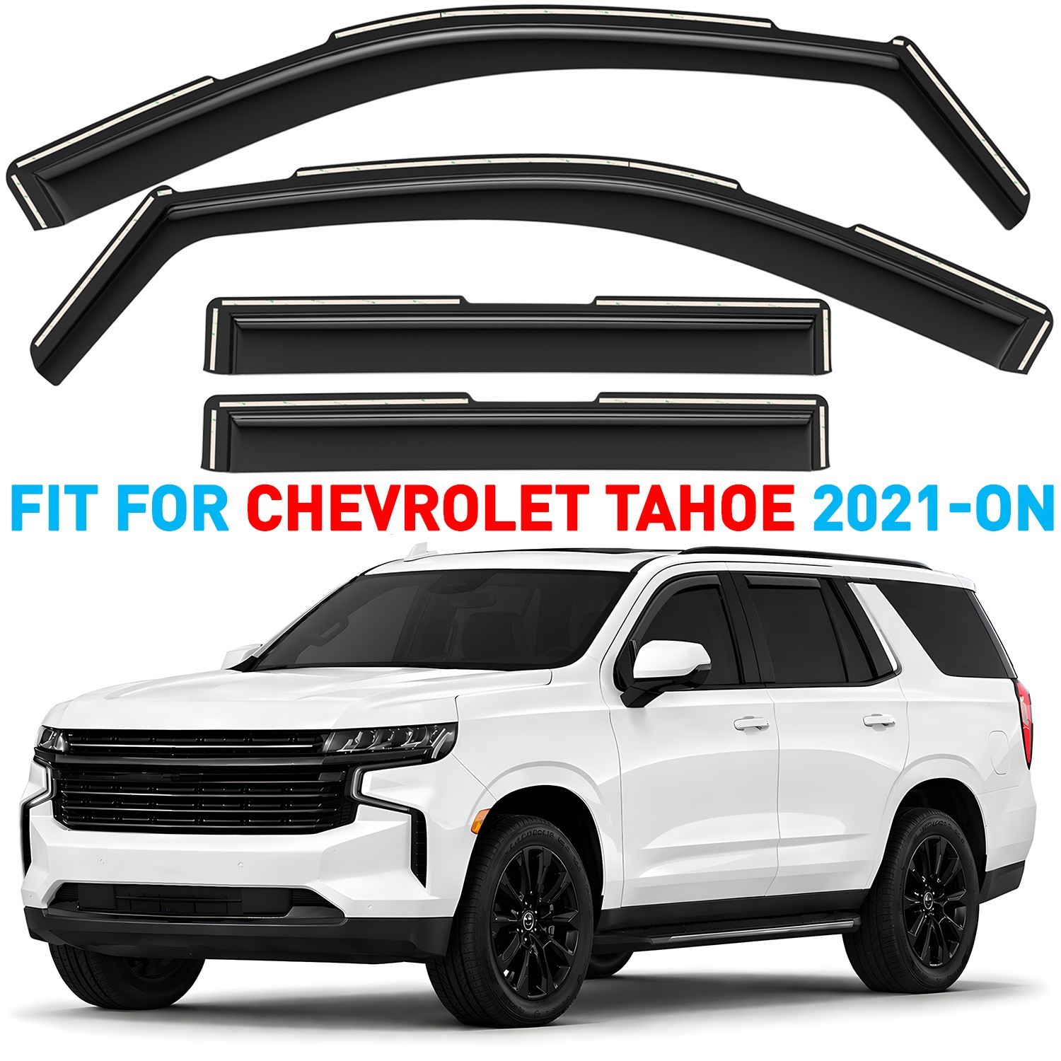 Rain Guards Vent Visors Shade for 2021-2026 Chevrolet (Chevy) Tahoe