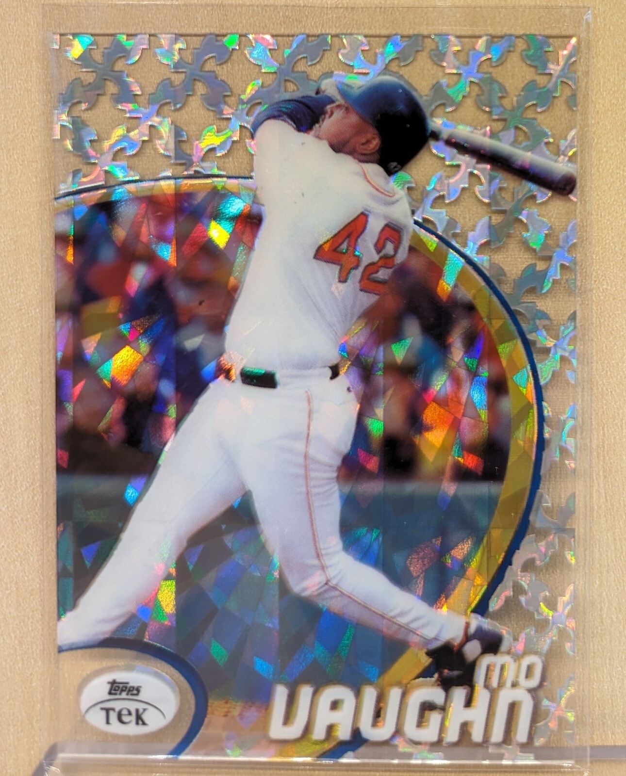 1998 Topps Tek Diffractor Refractor Finish Pattern #84 Mo Vaughn Red Sox #87 1998 Topps Tek Diffractor Refractor Finish Pattern #84 Mo Vaughn Red Sox #87