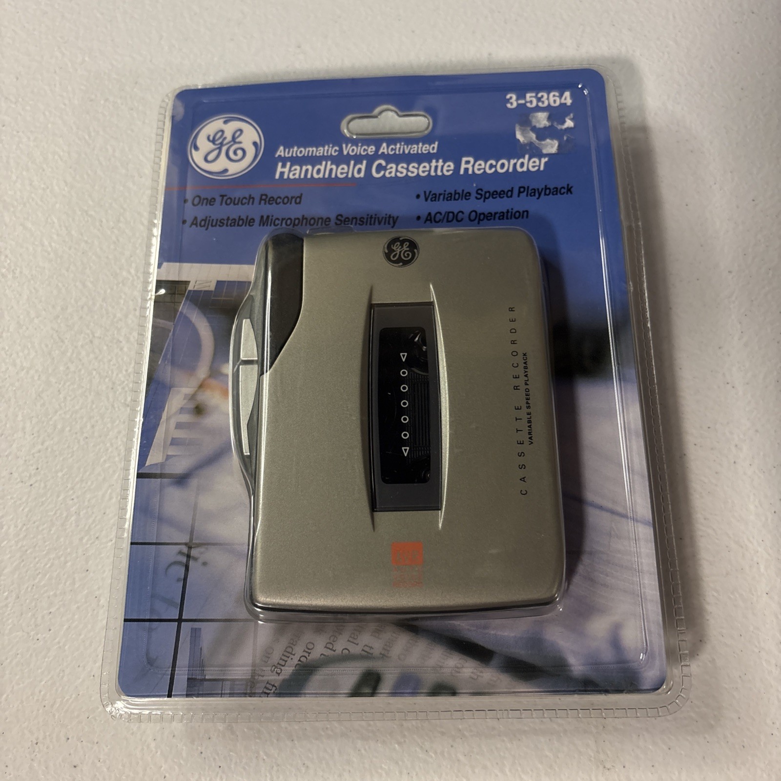 GE Handheld Cassette Recorder 3-5364 Voice Activated Tape Player New Sealed AVR GE Handheld Cassette Recorder 3-5364 Voice Activated Tape Player New Sealed AVR