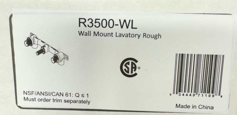 Delta R3500-WL Two Handle Wall Mount Rough-In*SEALED* Delta R3500-WL Two Handle Wall Mount Rough-In*SEALED*